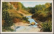 FERNDALE, NY. C.1934 PC.(A39)~VIEW OF STREAM, “GREETINGS FROM” picture