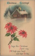 Christmas Greetings I Hope Spirits High Posted Divided Back Vintage Post Card picture
