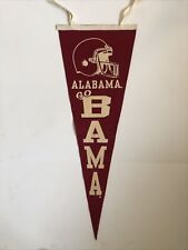 Vintage University Of Alabama Pennant Flag Go Bama Roll Tide picture