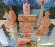 Vintage 10-Piece Assorted Pink Vanity Set, Mostly Glass, AVON Taiwan Poodle More picture