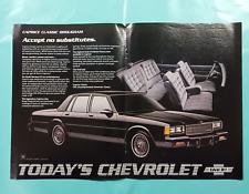 1985 VINTAGE CHEVROLET CAPRICE CLASSIC BROUGHAM 2-PAGE PRINT AD picture