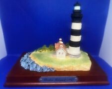Bodie Island North Carolina Lighthouse Wood Base Miniature Sculpture Figurine picture