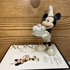 Lenox Mickey Mouse April Stone Happy Birthday Cake Discontinued in Original Box picture