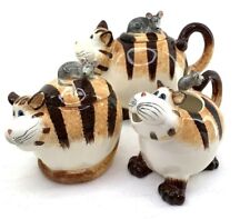 World Premier Inc  Set of Cat Tea Pot, Sugar & Creamer picture
