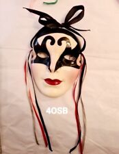 New Orleans  “Fancy Faces” Hand Painted Deco Face Wall Mask, Signed, Miniature picture