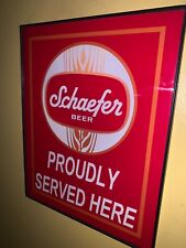 Schaefer Beer Proudly Served Here Bar Man Cave Advertising Sign picture