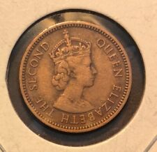 1955 East Caribbean States 1/2 Half Cent  Bronze Coin-20MM-KM#1-MINTAGE=500,000 picture