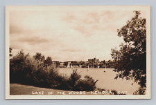 Postcard RPPC Lake Of The Woods Kenora Ontario Canada Sail Boats Houses picture