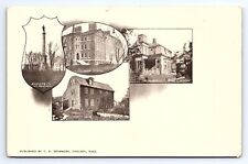 Postcard Chelsea Massachusetts Multi-view Densmore Library High School Monument picture
