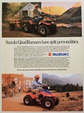 1989 Print Ad Suzuki QuadRunners 250cc 4-Wheel Drive ATV  picture