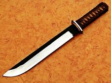 RARE  FIXED BLADE CUSTOM HANDMADE HUNTING TACTICAL MACHETE BOWIE KNIFE picture