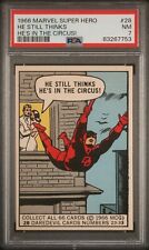 1966 Donruss Marvel Super Heroes #28 Thinks He's in Circus DAREDEVIL PSA 7 NM picture