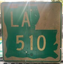 Authentic Retired Road Sign  Louisiana Route 510  Lower 48 Lot 4-44 picture