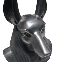 Ebros Anubis Egyptian God of afterlife Handmade Head Statue of Basalt stone 2KG picture