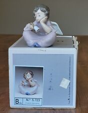 Lladro 5723 Heavenly Chimes Little Angel Boy with Bell Figurine MINT with Box picture