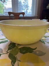 Pyrex Large Primary YELLOW Nesting Mixing Bowl 10” 4 quart. Well Loved As Shown. picture