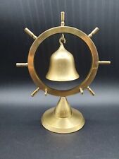 Tibetan brass bell gong on a wheel Nautical Ship Boat desk top Decor  picture