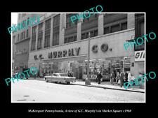 OLD 8x6 HISTORIC PHOTO OF McKEESPORT PENNSYLVANIA THE GC MURPHY STORE c1960 picture