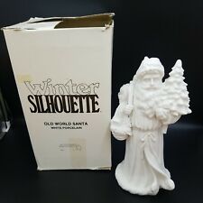 Retired Winter Silhouette Old World Santa White Porcelain Dept. 56 With Box picture