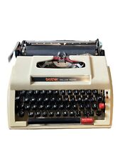 Vintage Brother Deluxe 750TR Portable Typewriter Tested Working W Case Ribbon picture