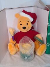 Winnie The Pooh Animated Christmas Motion-ette W/ Hunny Pot Figure Disney Telco picture