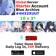 [Global] Blue Archive Starter Account 10x3* 27k+Pyroxene Mika Kanna Aru #4H32 picture