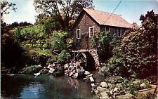 Old Mill Brewster Massachusetts MA Cape Cod Postcard PM Cancel WOB Note VTG picture
