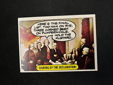 1976 Topps Hysterical History Sticker #1 Signing Declaration VgEx picture