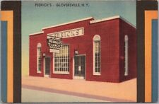 1942 GLOVERSVILLE, New York Postcard PEDRICK'S RESTAURANT Street View /MWM Linen picture