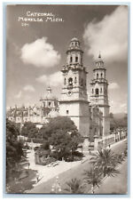 Morelia Michoacan Mexico Postcard Cathedral Building c1950's RPPC Photo picture