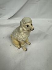 Vintage Ceramic White French Poodle Hand Painted Dog Figurine picture