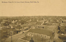 Unmailed early birdseye view Red Oak Iowa IA sepia #190 picture