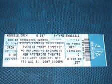 MARY POPPINS Disney Broadway New Amsterdam Theatre NEW YORK Ticket Stub Aug 2007 picture