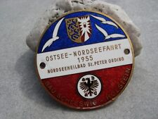 vintage german ADAC OSTSEE NORDSEE FAHRT 1955 RALLYE enamel Car Badge Plakette picture