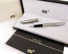 Refurbished Montblanc Solitaire Platinum Plated Facet Rollerball Pen - 38247 picture