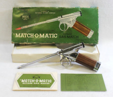 Vintage Match-o-Matic Butane Gas Match National Silver Co. Original Box & Manual picture