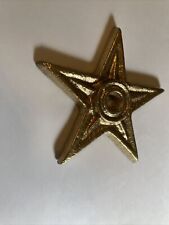 VINTAGE Cast Iron Wall Star 5 POINT Measures 4 1/4 inches Gold picture