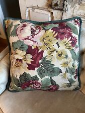 SET OF 3 VINTAGE BARKCLOTH FABRIC 24 X 24 CUSTOM PILLOW COVERS picture
