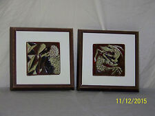 Harris Strong Listed Artist Cubist Hand Painted Art Pottery Gallery Tile picture
