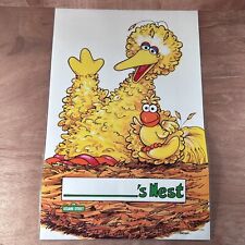 VTG 1981 Sesame Street Big Bird Someone's Nest Laminated Poster Made In USA picture