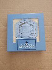Wedgwood Blue Jasperware Christmas Ornament 1994 Candle Holly Christmas NEW picture