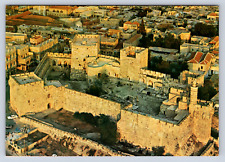 Vintage Postcard Jerusalem Birds Eye View Citadel Jaffa Gate picture