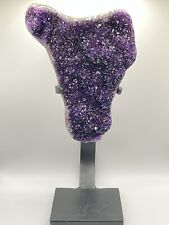 5.3 lbs deep purple amethyst geode cluster with stand picture