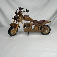 Vintage Classic Wooden Motorcycle Model Decor Art Father's Day picture