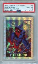 1994 Fleer Marvel Masterpieces Holofoil Silver #8 Spider-Man Graded PSA 8 NM-MT picture