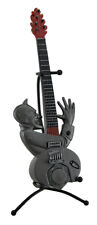 Evil Entertainer Pewter Grey Fiery Demon Guitar Coin Bank picture