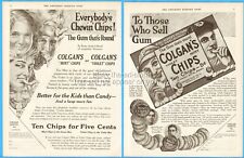 1911 Colgan's Chips Ad Stars of the Diamond Hal Chase Frank Chance Baseball Card picture