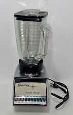 Vintage Mid Century Chrome Osterizer Cycle Blend 10 Speed Blender with black top picture