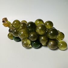 MCM VTG Acrylic Lucite (45) Green Grape Cluster on Drift Wood Sculpture 17.5” picture