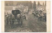 JOHN DAY OR Oregon STREET SCENE Groceries Dry Good Hotel Livery Real Photo RPPC picture